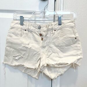 Pacsun Cream White Denim Shorts